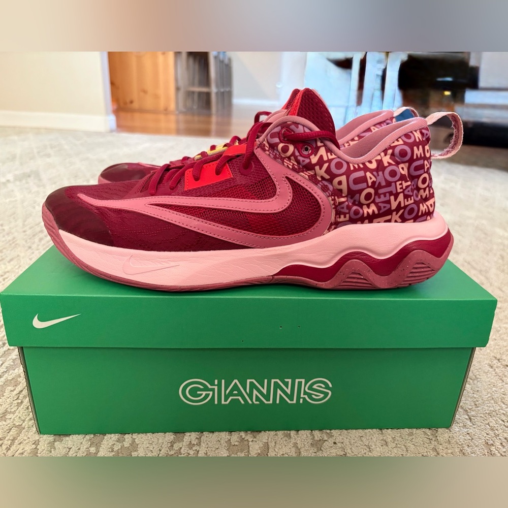 Nike Giannis Immortality 3 Nobel Red/ Ice Peach Athletic Shoes